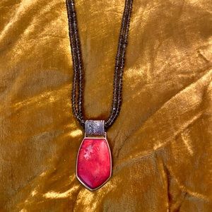 Barse pendant gem necklace